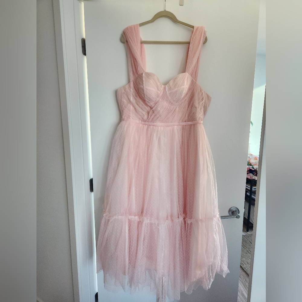 Elegant Pink Tulle Ballerina Dress